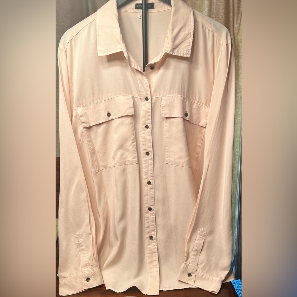 NWOT Lane Bryant Peach Button-Up Shirt Women’s 22/24